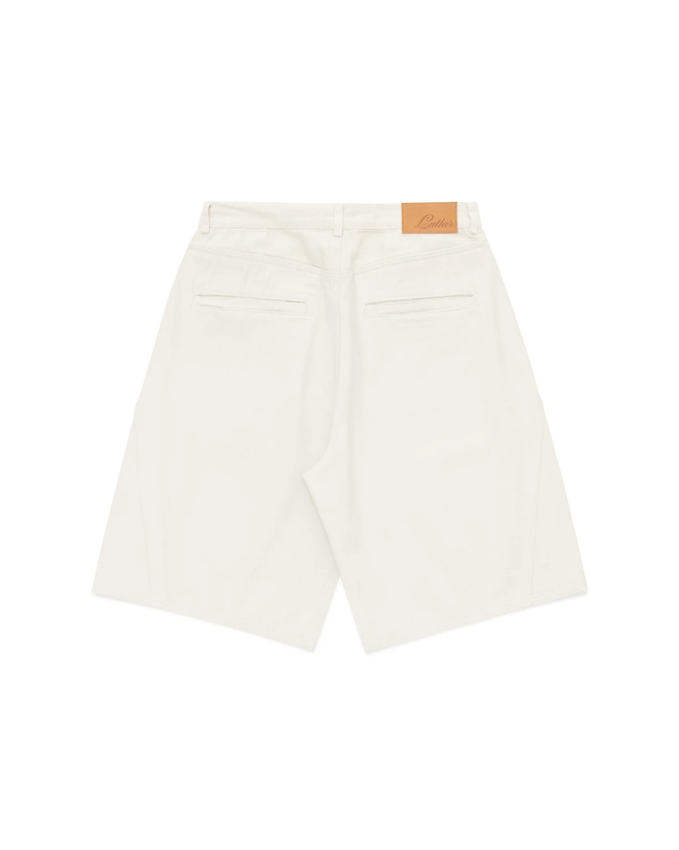 Baggy Panel Shorts (Ecru) - Image 3