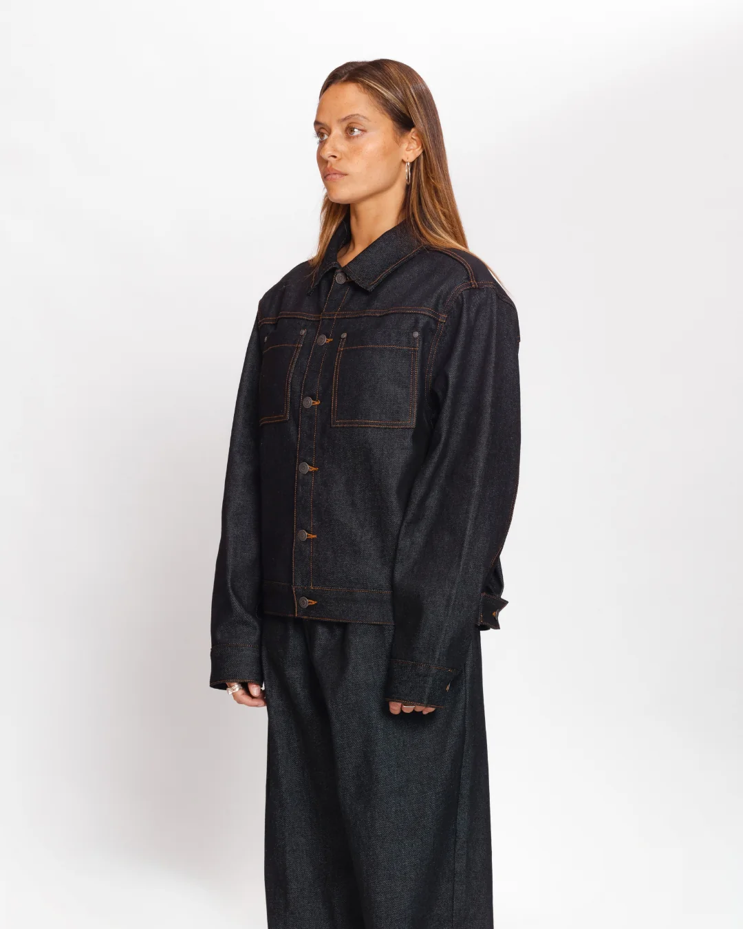 Raw Denim Jacket (Blue Black) - Image 10