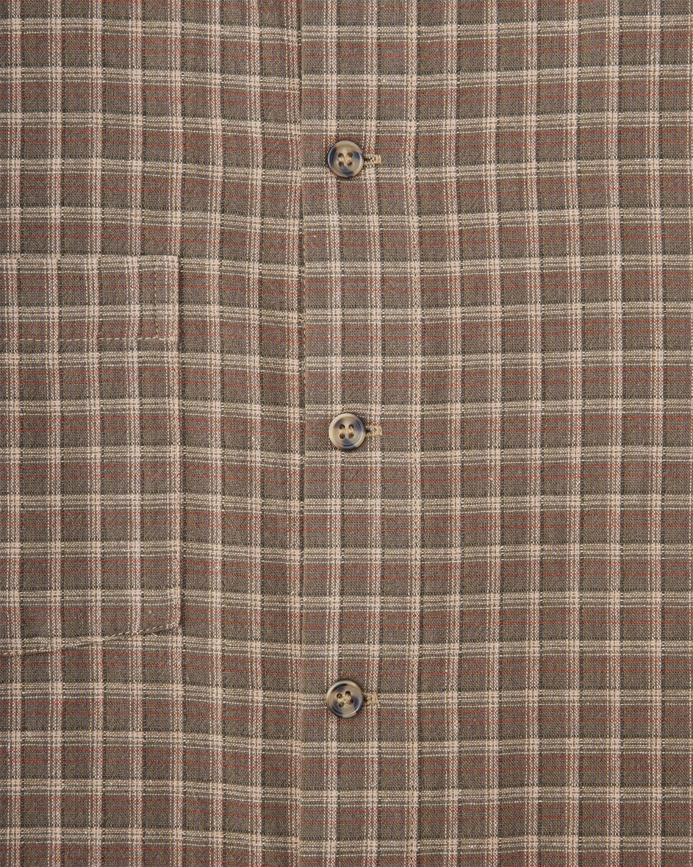 Short Sleeve Shirt (Olive Plaid) - Image 5