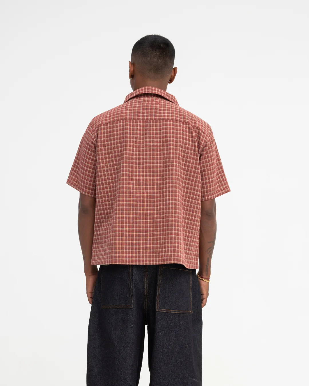 Short Sleeve Shirt (Red Plaid) - Image 11